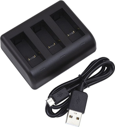 Karikues GoPro AHDBT-901 Triple për Hero 9, USB, i zi