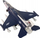 Avion lodër Leantoys Fighter, 1:72, me drita edhe zë, blu navy