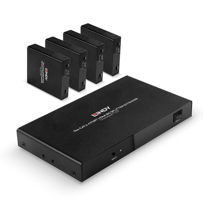 Sistem transmetimi AV Lindy I/O Extender 38262, HDMI 4K, deri 70m, i zi