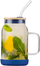Kavanoz me pipë Vialli Design Fuori, 600ml, xham borosilikat, blu navy