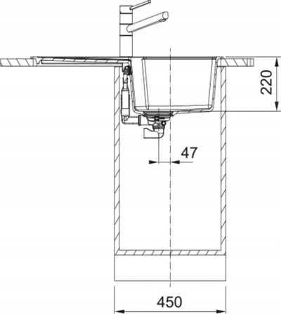 Lavaman kuzhine Franke Urban UBG 611 78, 1 kovë me tharëse, Fragranite, gri gur