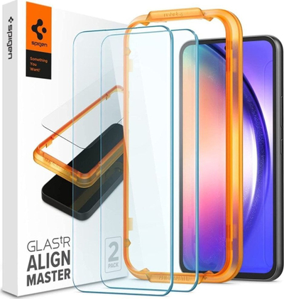 Mbrojtës ekrani Spigen AlignMaster për Galaxy A54 5G, xham i temperum, 2 copa, transparent