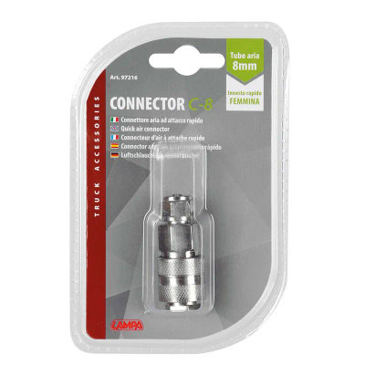 Konektor Ajri Metalik Femeror C-8 Ø8mm Kamioni