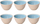 Set tasa të vegjël Rose&Tulipani Concerto Fuse Azzurro, 6 copë, 12 cm, bezhë me brendësi kaltërosh
