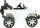 Makina elektrike për kalamaj Szomik Buggy 4x4, me pult, Bluetooth, e bardhë