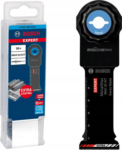 Set tehesh sharrë multifunksionale Bosch EXPERT MetalMax MAII 32 AIT, 10 copë, StarlockMax, i zi