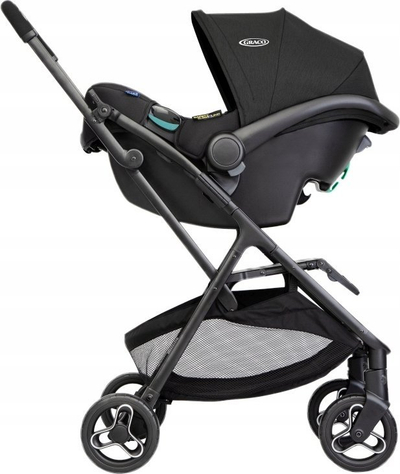 Количка Graco Myavo Trio, 3 во 1, 88 x 52 x 101,6 см, црна