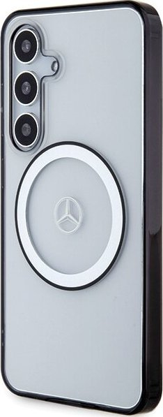 Mbulesë telefoni Mercedes MEHMS24S23HUOKC për Samsung S24 S921, hardcase transparente me logo, me MagSafe