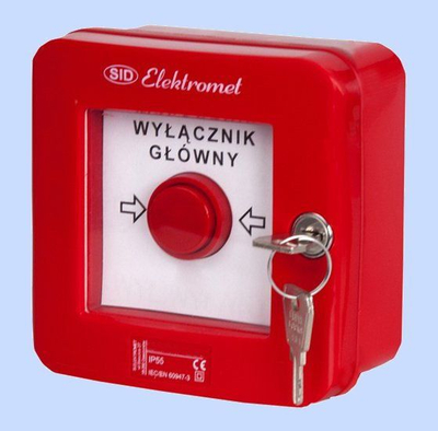 Buton alarmi zjarri Elektromet WGZ-2s, me dorë, i kuq