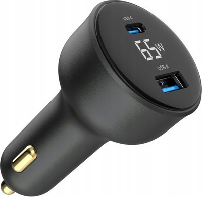 Karikues makine Gembird, 65W, USB C PD, ekran LCD, i zi