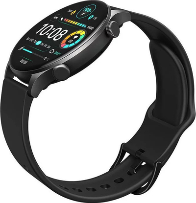 Smartwatch Haylou LS16 RT3, ekran me ngjyra, rrip sportiv i zi