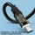 Kabllo USB Usams Lithe Series, USB C me USB C, 1.2 m, 100W, e zezë