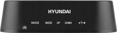 Orë alarmi Hyundai AC 331, ekran LED, USB, e zezë
