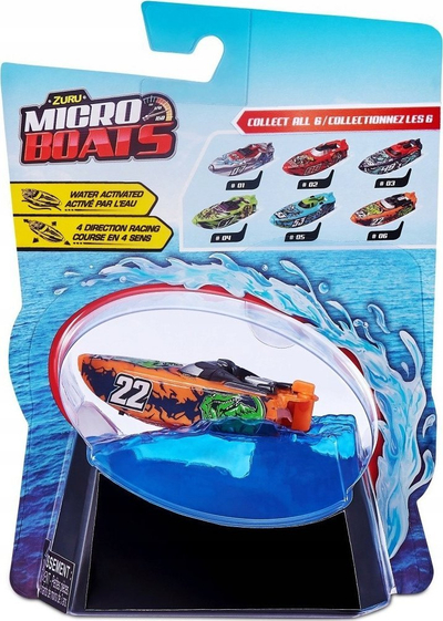 Lodër varkë Spin Master Micro Boat Series 3, automatike, për ujë, shumëngjyrëshe