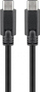 Kabllo USB Wentronic Goobay 66508, USB-C në USB-C, 2m, 60W, e zezë