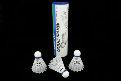 Kokë topi badmintoni Yonex Mavis 2000 M 2000B, najlon, e bardhë