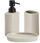 Set banjo Bathroom Solutions, 3 pjesë, qeramikë, 14 x 11 x 17 cm, e bezhë