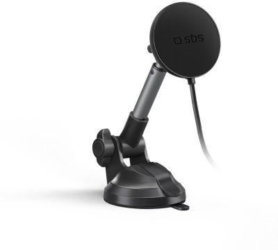 Држач за телефон за автомобил SBS Wireless Telescopic, со вакуумска чаша, црн