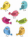 Dekor dritareje LearnHow Birds 01, pranveror, set 7 copë, shumëngjyrësh