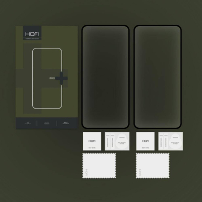 Xham mbrojtës HOFI Glass Pro+ për Nothing Phone 2a / 2a Plus, set me 2 copë, 9H, me kornizë të zezë