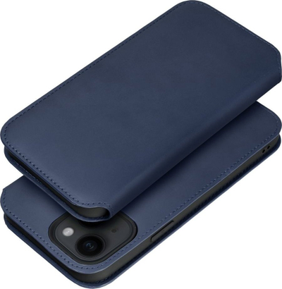 Këllëf tip libër Futera Dual Pocket për Xiaomi Redmi Note 13 Pro Plus 5G, me xhepa kartash, lëkurë eko, blu navy