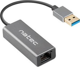 Kartë rrjeti Natec Cricket NNC-1924, USB 3.1, RJ45 Gigabit, gri