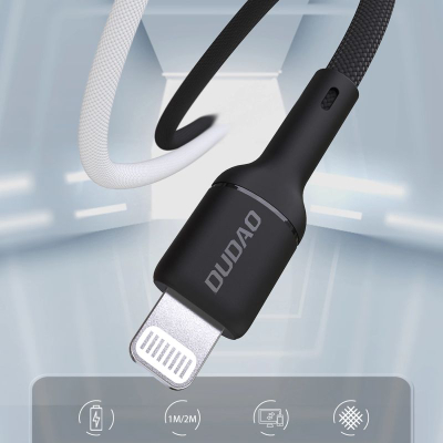 Kabllo USB Dudao L9X USB C në Lightning, 1m, 30W, e zezë