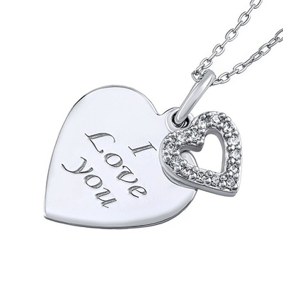 Qafore për goca Silvego "I love you" ZT131008NW, e argjendtë