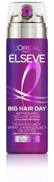 Spray flokësh L'Oréal Elseve Big Hair Day, volumizues, me peptide kolagjeni, 200ml