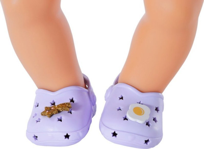 Këpucë për kukulla BABY Born Shoes with Pins, për kukulla 43cm, me pins dekorativë, ngjyra të ndryshme