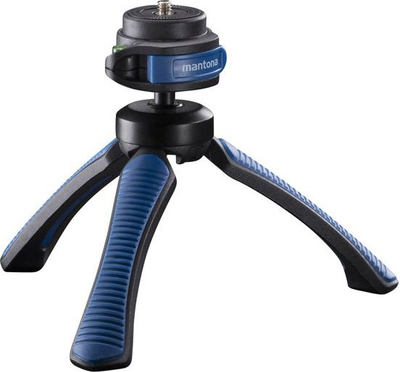 Stativ Mantona Kaleido Gaia, i gjatë 106cm, mban deri 2.5kg, blu