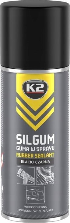 Sprej gome K2 SILGUM, 400 ml, mbrojtës aerosol, i zi