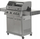 Grill me gaz Yato 4 Burners, djegës ndihmës, termometër, inox gri