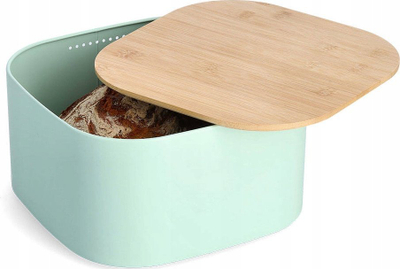 Kuti buke Zeller Present, me kapak bambuje, formë katrore, e bardhë