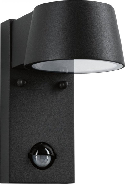 Aplike murale Paulmann Capea LED, me sensor lëvizje, IP44, antracit