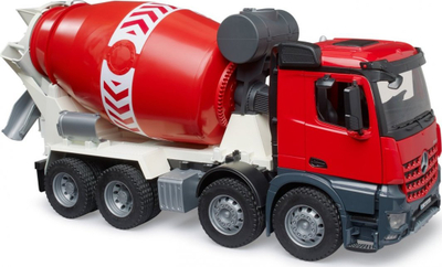 Kamion betoni lodër Bruder Mercedes-Benz Arocs 03655, shkallë 1/16, bojë blu