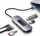 Adapter USB C Usams 8 në 1, me HDMI, rrjet RJ45, PD 100W, gri