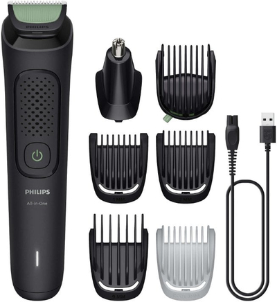 Мултифункционална машинка за потстрижување Philips Series 3000 MG3935/15, за брада и коса, без кабли, сива