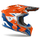 Helmetë motocross Airoh Aviator 3 Spin, XL, mat portokalli neoni blu bardhë