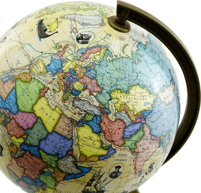 Glob dekorativ Woyda Globe 220 Paths of Explorers, edukativ, shumëngjyrësh