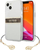 Mbulesë telefoni Guess GUHCP13SKB4GBR për iPhone 13 mini, transparente, me rrip kafe 4G dhe charm