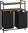 Koshi rrobash VASAGLE, 2 x 46L, 2 rafte, i zi rustic brown