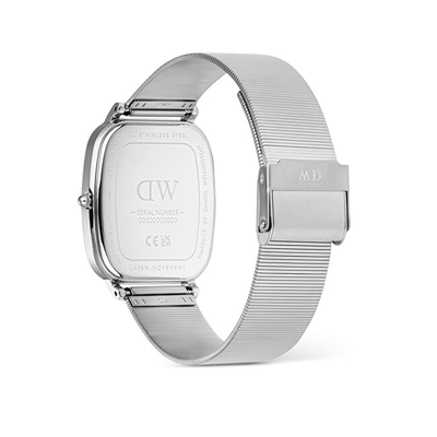 Orë dore për femra Daniel Wellington Marlon Wire Linen Silver DW00100812, e argjendtë