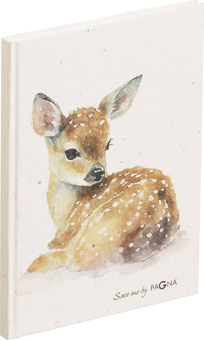 Fletore PAGNA Deer DIN A5, faqe me rrjetë pikash, bezhë