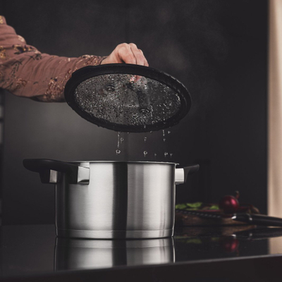 Set tenxheresh Florina Chef by Mateusz Gessler, inox, 4 copë 1.8L 2.5L 3.5L 6L, argjendt
