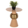 Komodinë anësore Patna Φ40,5x43Hcm (HM4235.08), rozë/ ari