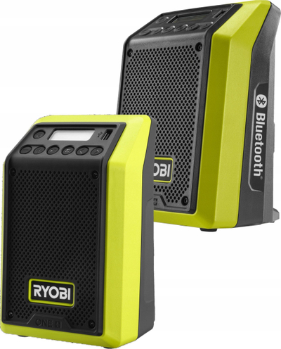 Radio portabël Ryobi 18V ONE+, me Bluetooth, AM/FM, pa bateri