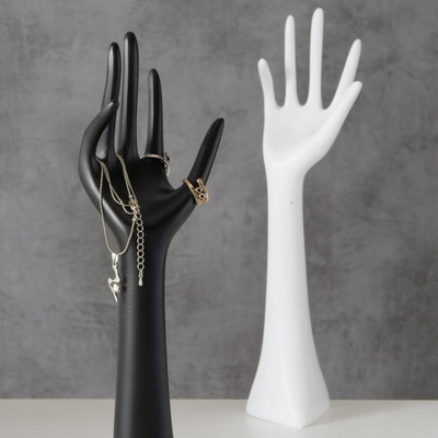Stativ bizhuterish Boltze Jewelry Stand, 34 cm, dekor në formë dore, i bardhë