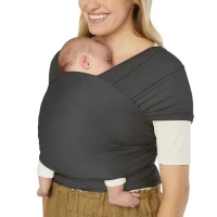 Maramë mbajtëse Ergobaby Aura, material TENCEL Lyocell, elastike, e zezë