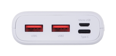 Powerbank Silicon Power Cell 20QC SP20KMAPBKC20QCW, 20000mAh, 18W 3A, i bardhë